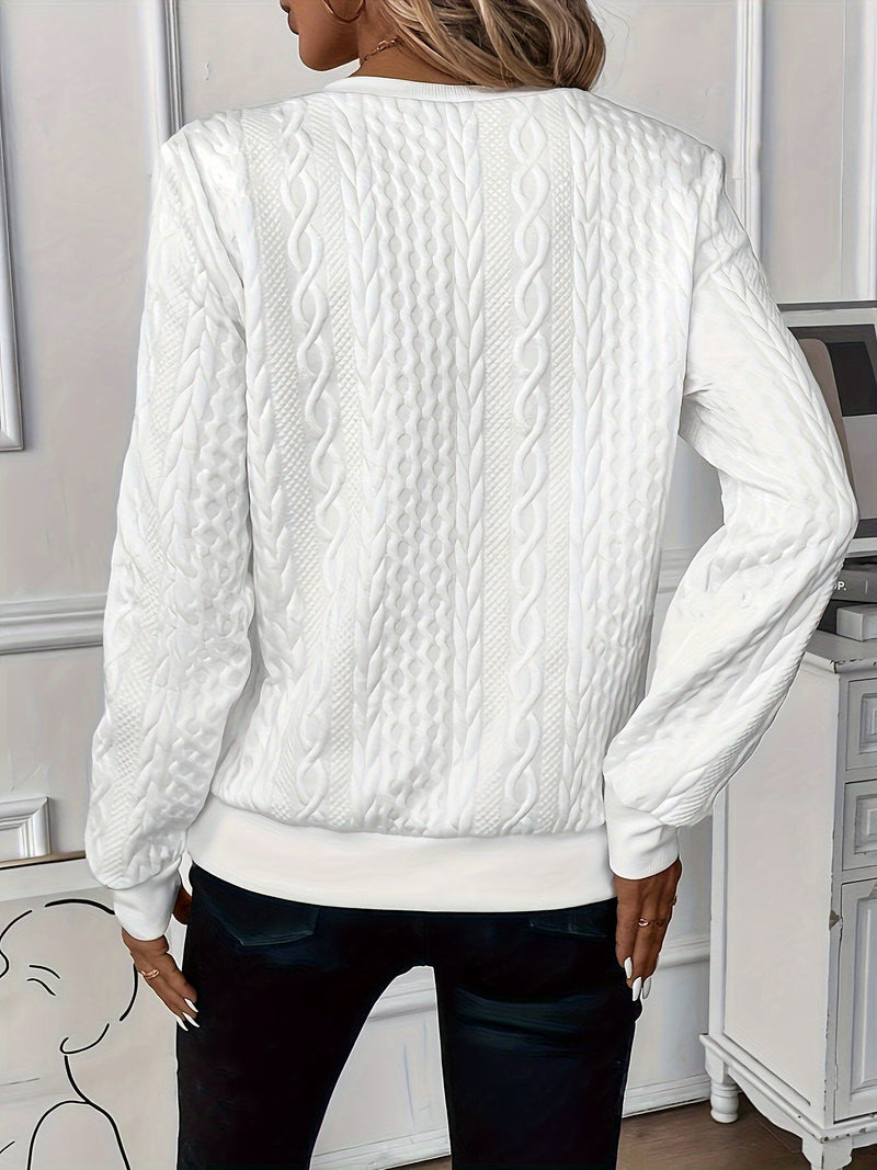 Comfortable Zip Jumper for Women - Ella-White-S-State of Style