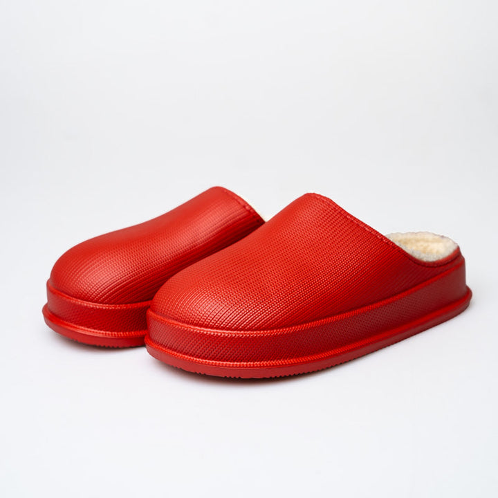 Comfy Ladies Slippers – Luna-Red-4.5-State of Style