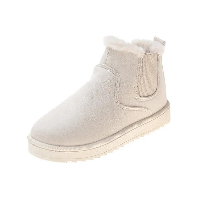 Comfy Thermal Slip-On Snow Boots - Sofia-Beige-5-State of Style