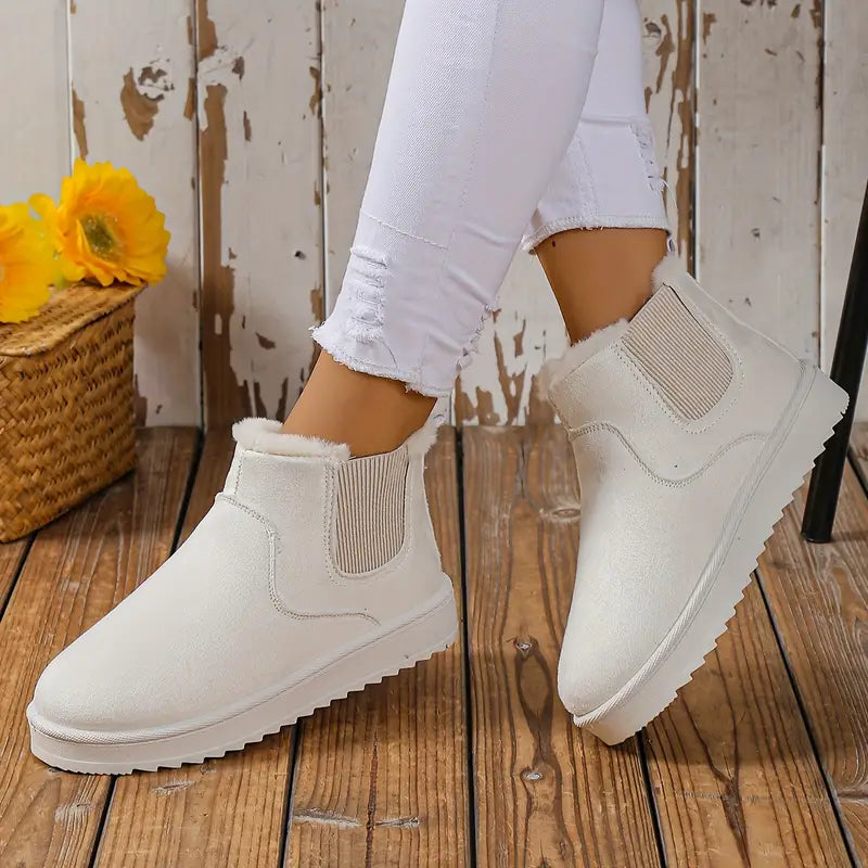 Comfy Thermal Slip-On Snow Boots - Sofia-Black-5-State of Style