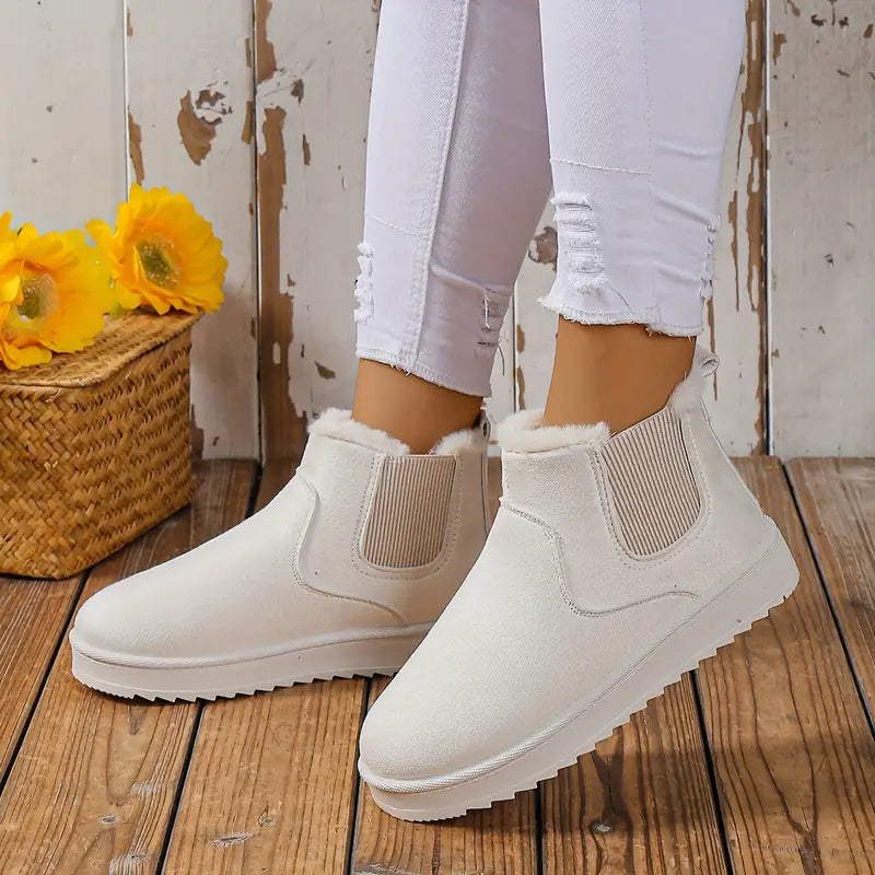 Comfy Thermal Slip-On Snow Boots - Sofia-Black-5-State of Style