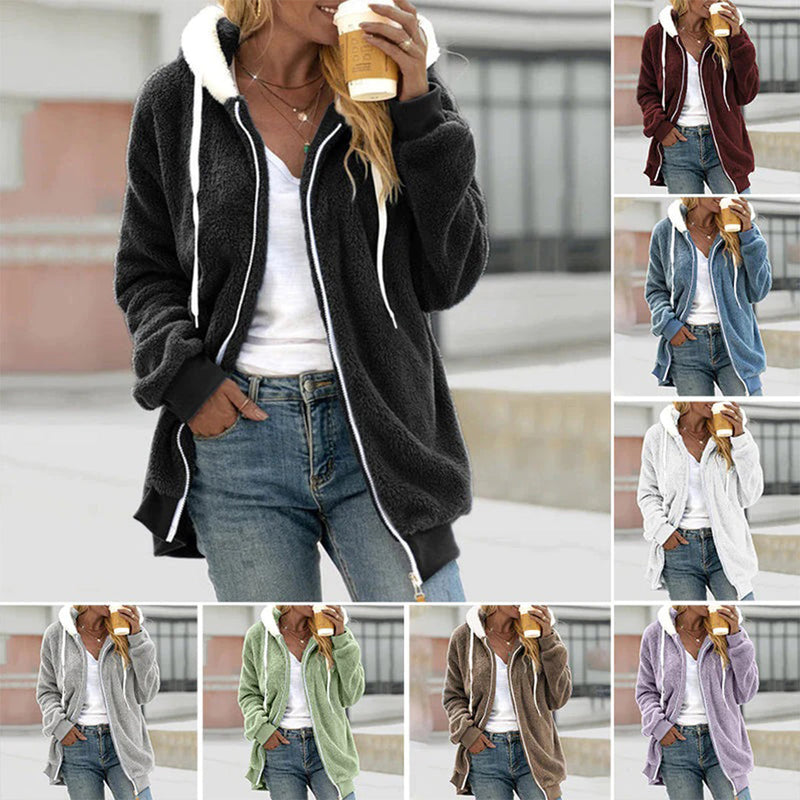 Comfy Vest with Stylish Hood - Aurora-Red-L-State of Style