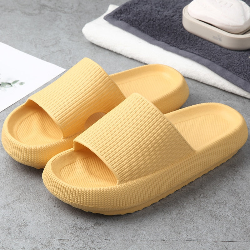 ComfySlides | Women's Soft Indoor Slippers-Yellow-3.5-State of Style