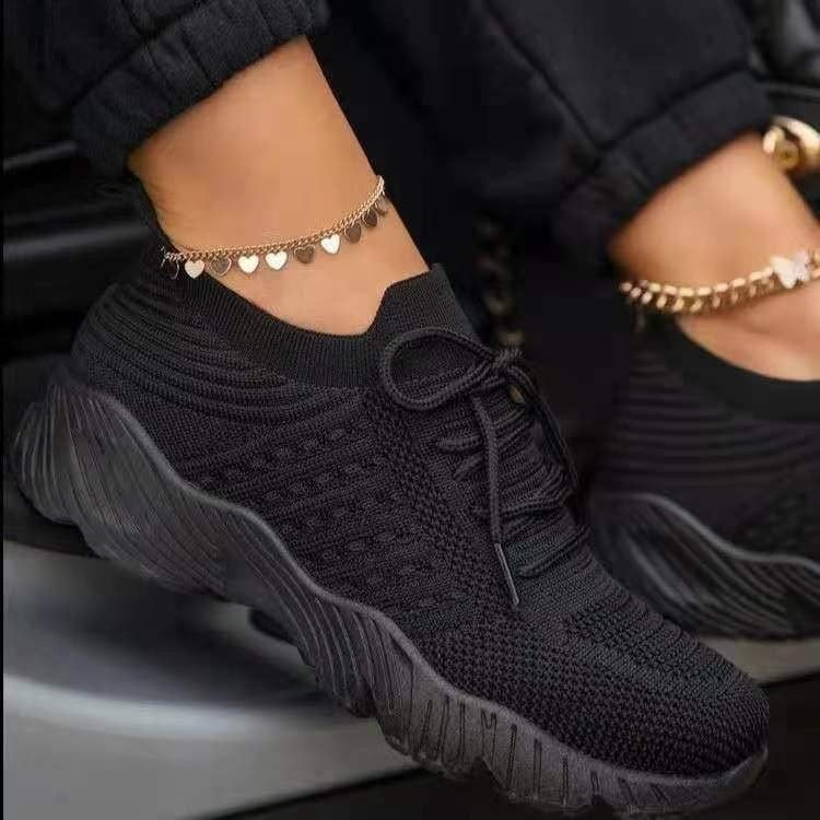 ComfySneaks | Comfortable Women's Sneakers-Black-4.5-State of Style
