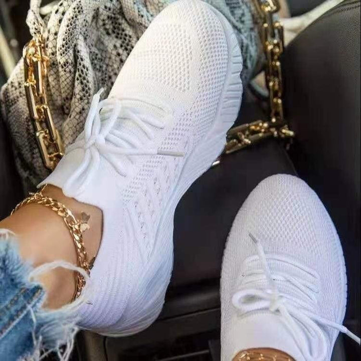 ComfySneaks | Comfortable Women's Sneakers-White-4.5-State of Style