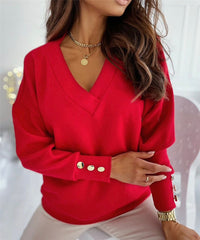 ComfySweatshirt | Women's Trendy Top-Red-S-State of Style