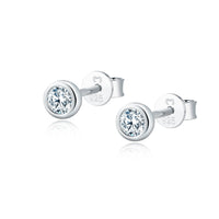 Compact Circle Earrings - Amira-Silver-White-State of Style