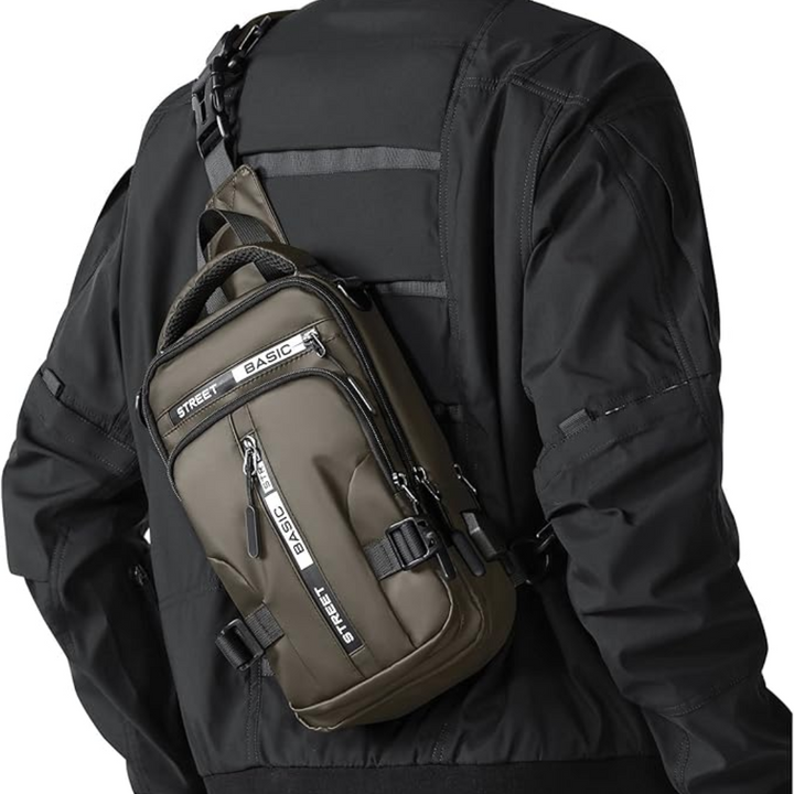 Compact Crossbody Sling Backpack - UrbanLite-Khaki Small-State of Style