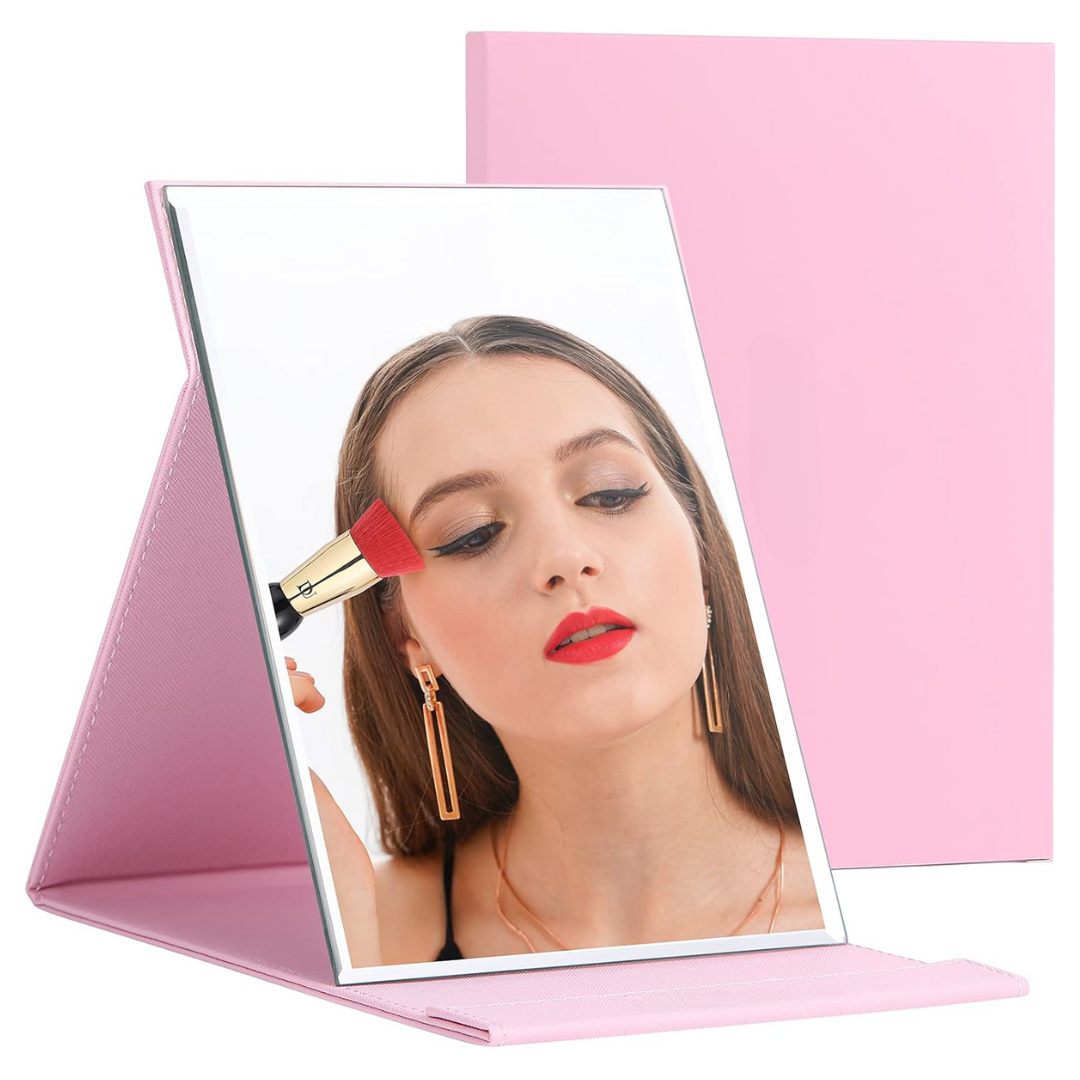 Compact Make-up Mirror with Stand-Pink-State of Style