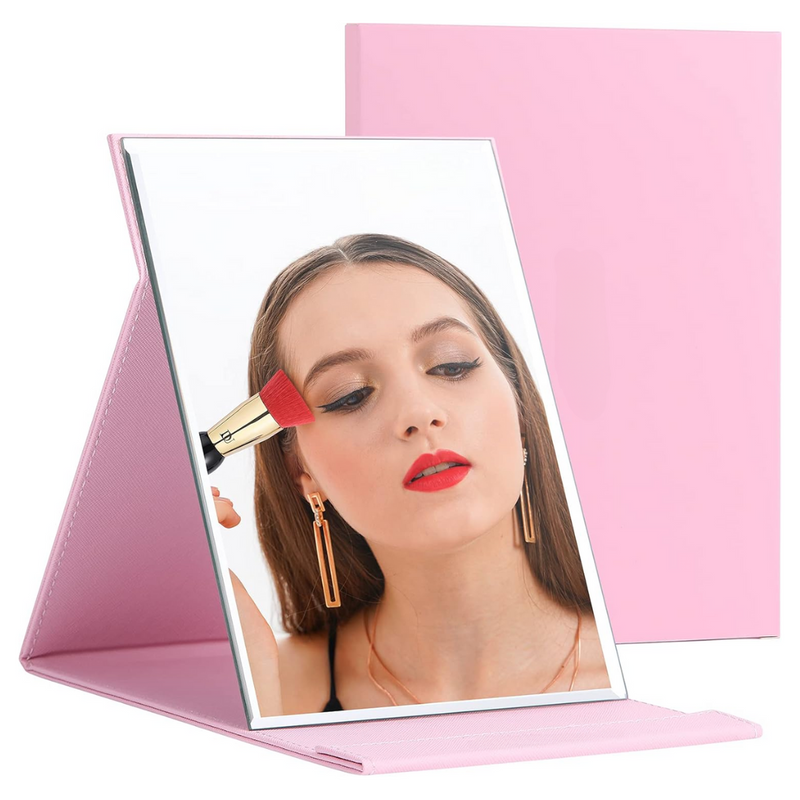 Compact Make-up Mirror with Stand-Pink-State of Style