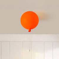 Compact Modern LED Balloon Ceiling Light - AuraLite-20 cm-Orange-State of Style