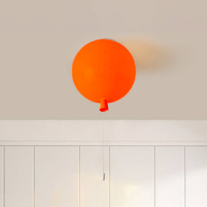 Compact Modern LED Balloon Ceiling Light - AuraLite-20 cm-Orange-State of Style