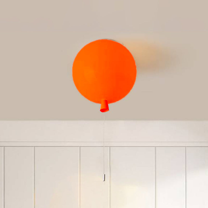 Compact Modern LED Balloon Ceiling Light - AuraLite-20 cm-Orange-State of Style