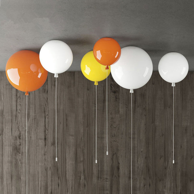 Compact Modern LED Balloon Ceiling Light - AuraLite-20 cm-White-State of Style