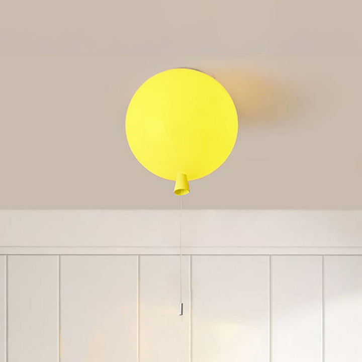 Compact Modern LED Balloon Ceiling Light - AuraLite-20 cm-Yellow-State of Style
