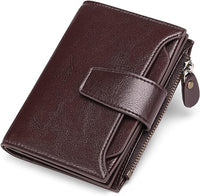Compact Multi-Functional Leather Wallet – RFID Blocking-Coffee-State of Style