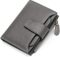 Compact Multi-Functional Leather Wallet – RFID Blocking-Dark Grey-State of Style