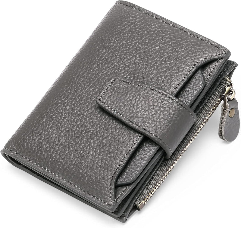 Compact Multi-Functional Leather Wallet – RFID Blocking-Dark Grey-State of Style