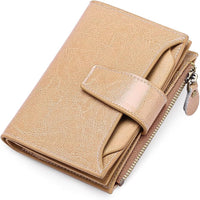 Compact Multi-Functional Leather Wallet – RFID Blocking-Khaki-State of Style
