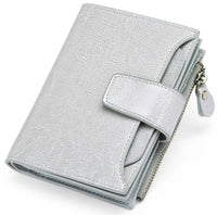 Compact Multi-Functional Leather Wallet – RFID Blocking-Light Grey-State of Style