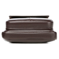 Compact PU Leather Crossbody Bag for Men with Adjustable Strap