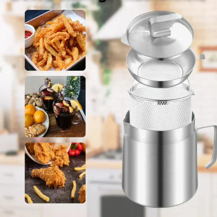 Compact Round Deep Fryer - SnackMaster Pro-State of Style