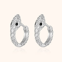 Compact Snake Earrings - Sophia-Silver-State of Style