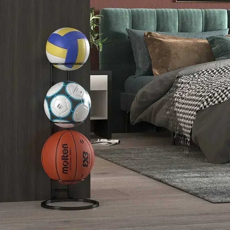 Compact Storage Rack for Sports Balls and Accessories - BallRack Pro-White-3 Balls-State of Style
