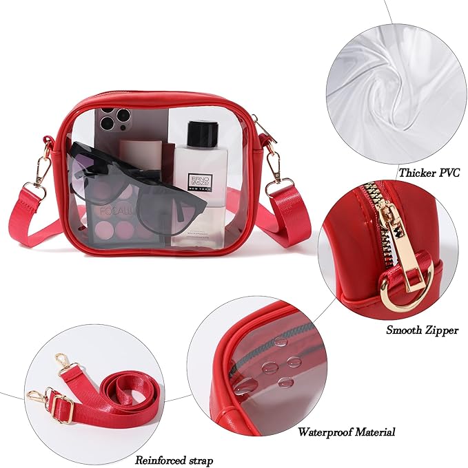 Compact Transparent Crossbody Bag - VisiBag-Black-State of Style
