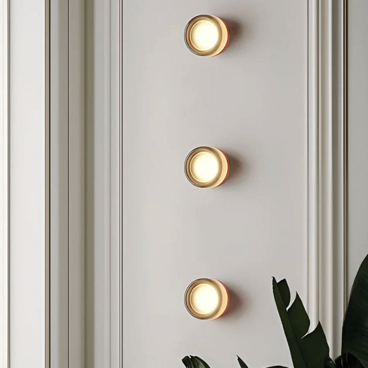 Compact Wall Light - DimpleGlow-Amber-State of Style