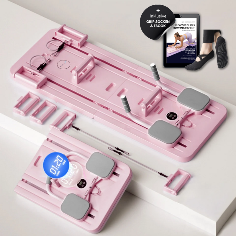 Complete Pilates Reformer Set - CoreFlex Pro-Pink-State of Style