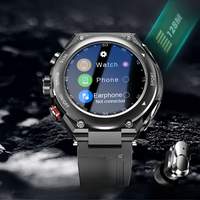 Complete Smartwatch with Integrated Wireless Earbuds - AlphaX-Black-State of Style