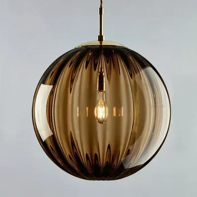 Contemporary LED Pendant Light - LumiWave-Brown-15cm-State of Style
