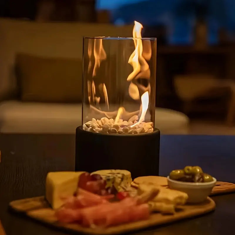Contemporary Portable Flame Source - GlowFlicker-State of Style
