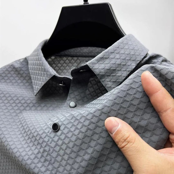 Contour Casual Polo Shirt | Comfortable Men's Top-Gray-S-State of Style