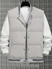 Contrast Colour Striped Vest – Noah-Light Grey-XS-State of Style