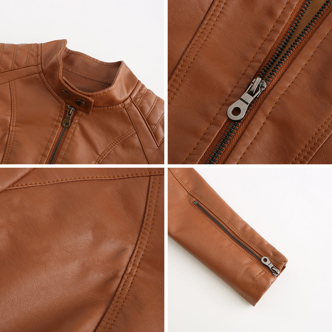 Cool Leather Ladies Jacket - Nova-Brown-XS-State of Style