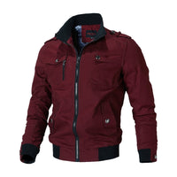 Cool Men's Bomber Jacket - Aiden-Red-M-State of Style