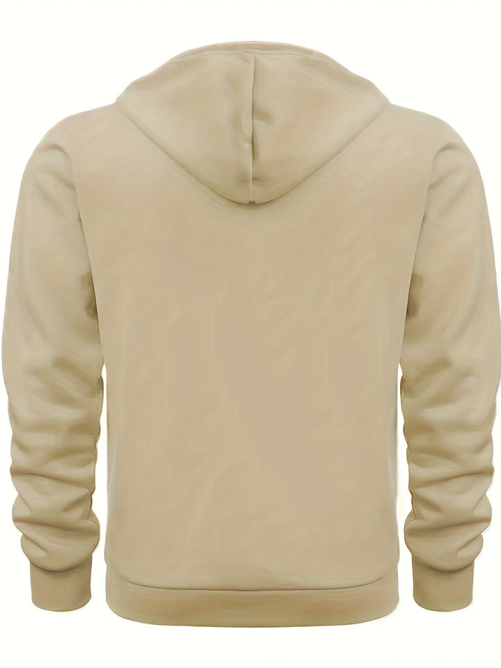 Cool Men's Hoodie with Half Zip - Archer-Black-M-State of Style