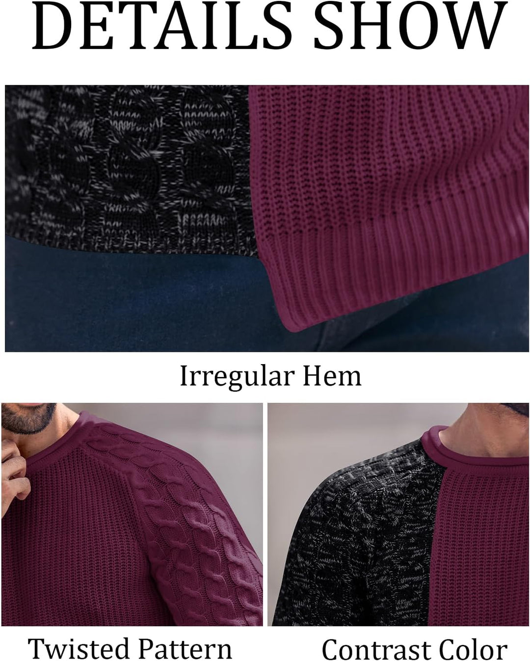 Cool Men's Sweater - Damian-White Grey-M-State of Style