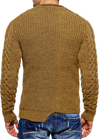 Cool Men's Sweater - Damian-White Grey-M-State of Style