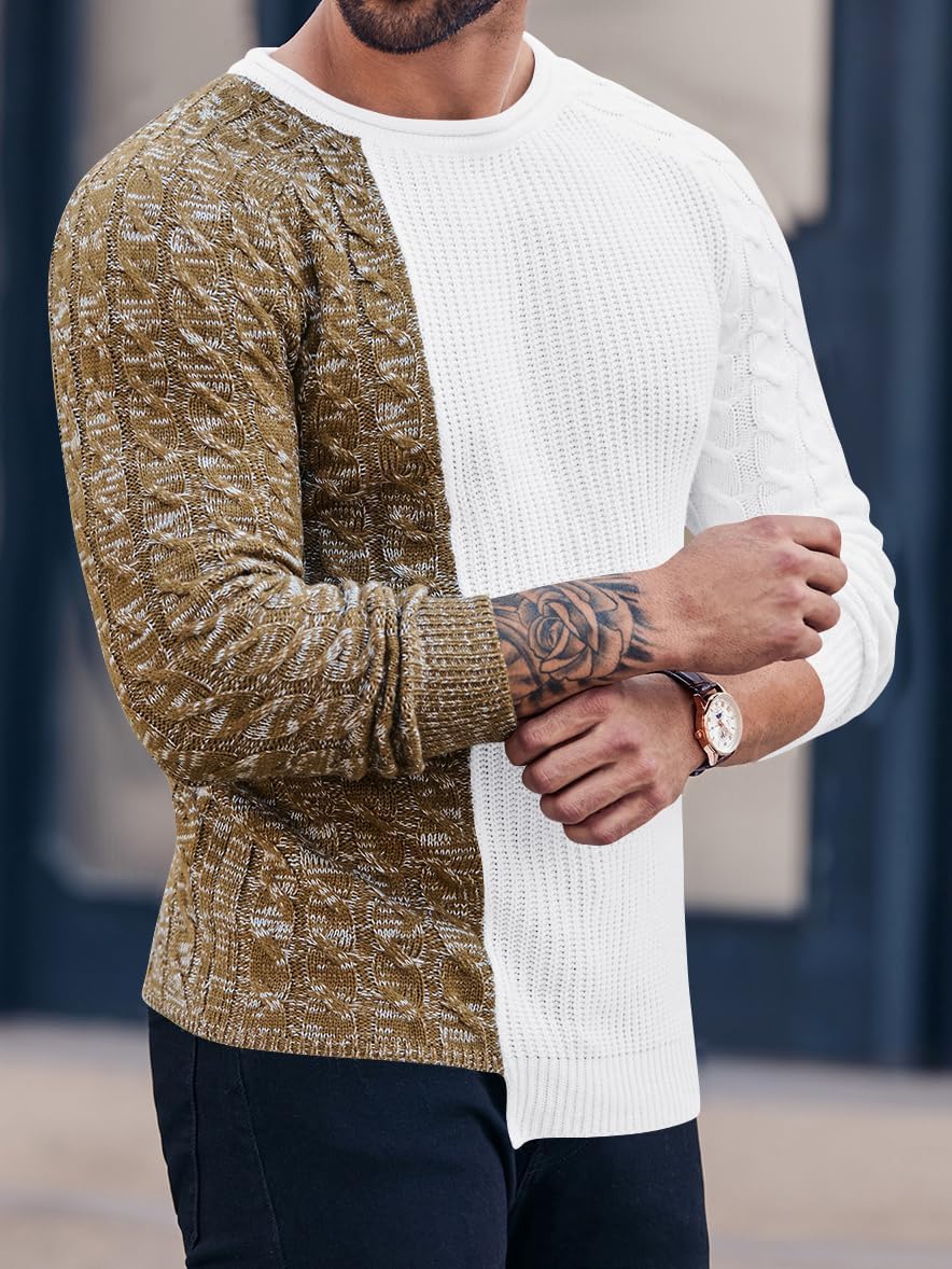 Cool Men's Sweater - Damian-White Grey-M-State of Style
