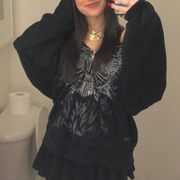 CoolHoodie | Hoodie for Women-Black with Butterflies-S-State of Style