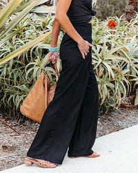 CoolPants | Women's Linen Pants-Black-S-State of Style