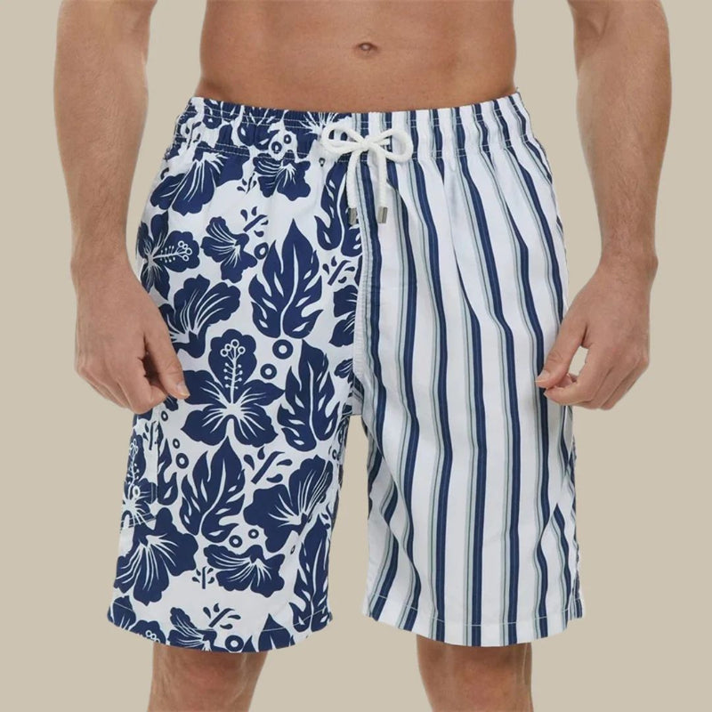 Cooper Swim Shorts | Quick-Drying & Stylish-White Blue-S-State of Style