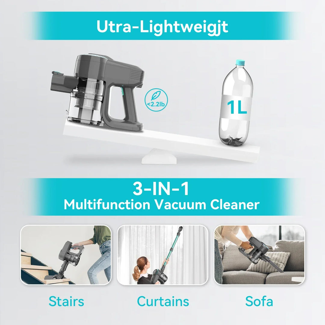 Cordless Standing Vacuum Cleaner - JadePro-Green-State of Style