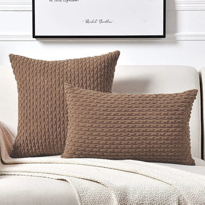Corduroy Cushion Covers with Boho Style – Velvia-Brown-40x40CM-State of Style