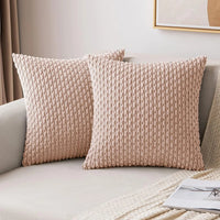 Corduroy Cushion Covers with Boho Style – Velvia-Khaki-40x40CM-State of Style
