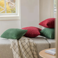 Corduroy Cushion Covers with Boho Style – Velvia-Khaki-40x40CM-State of Style