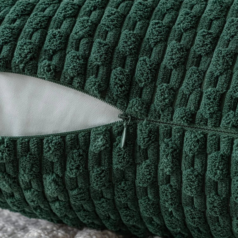 Corduroy Cushion Covers with Boho Style – Velvia-Khaki-40x40CM-State of Style